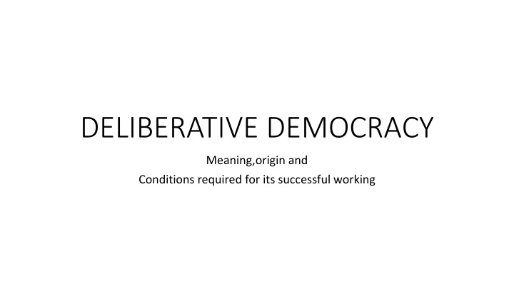 deliberative democracy