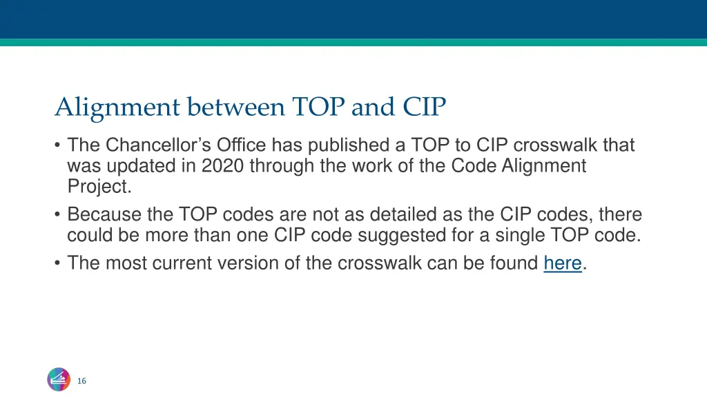 alignment between top and cip
