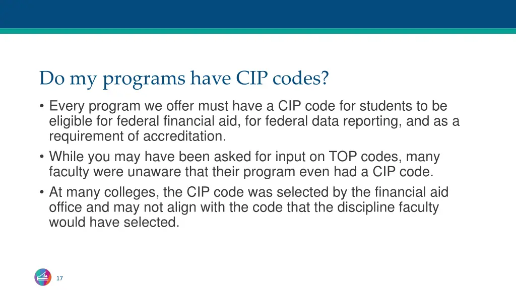 do my programs have cip codes