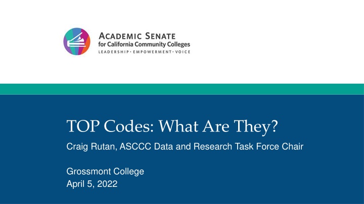 top codes what are they craig rutan asccc data