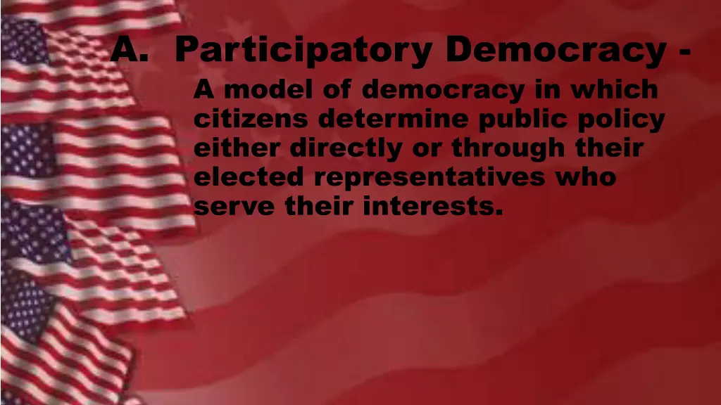 a participatory democracy a model of democracy