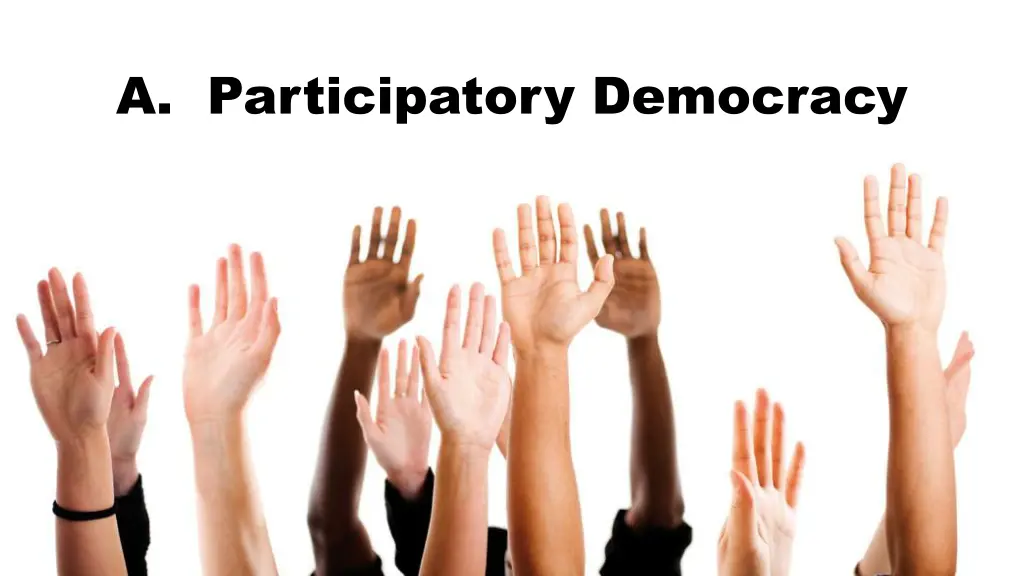 a participatory democracy