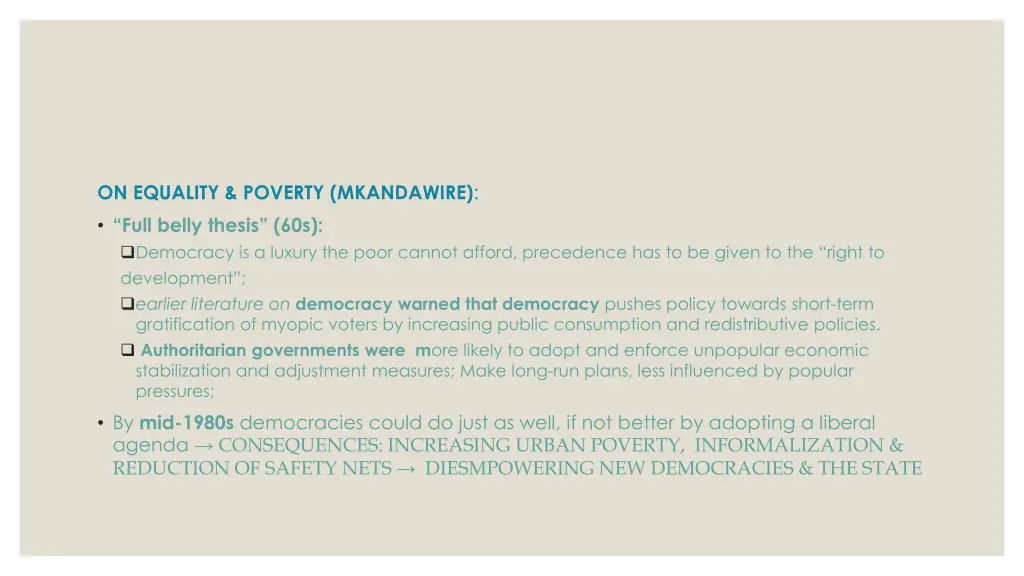 on equality poverty mkandawire full belly thesis