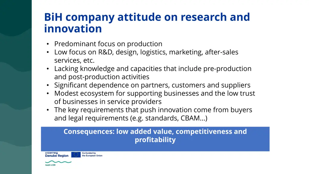 bih company attitude on research and innovation