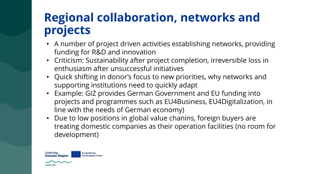regional collaboration networks and projects