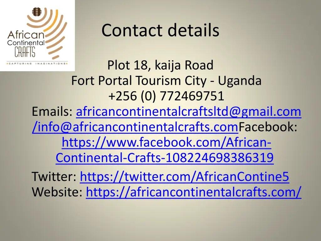 contact details