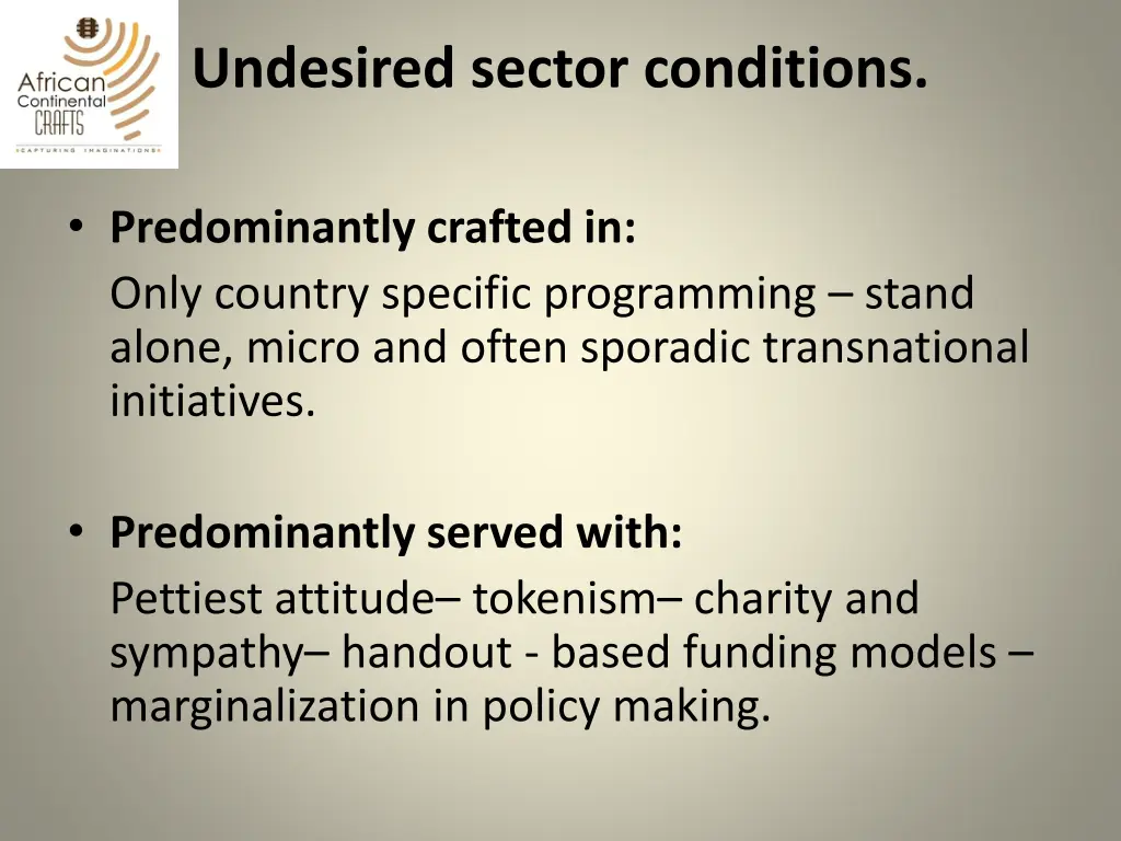 undesired sector conditions