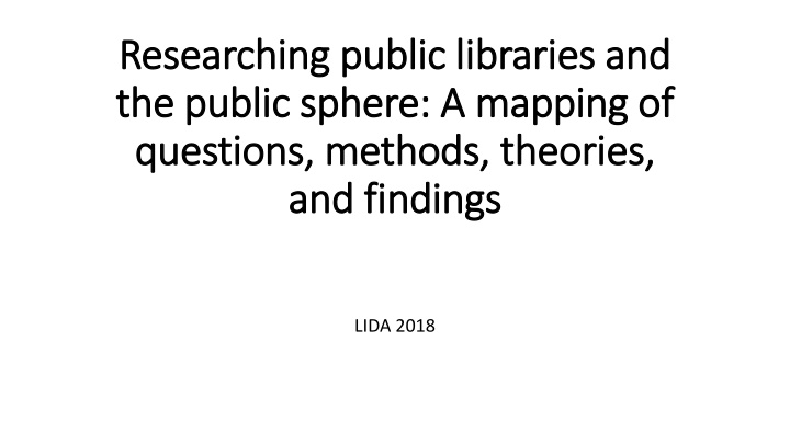 researching public libraries and researching