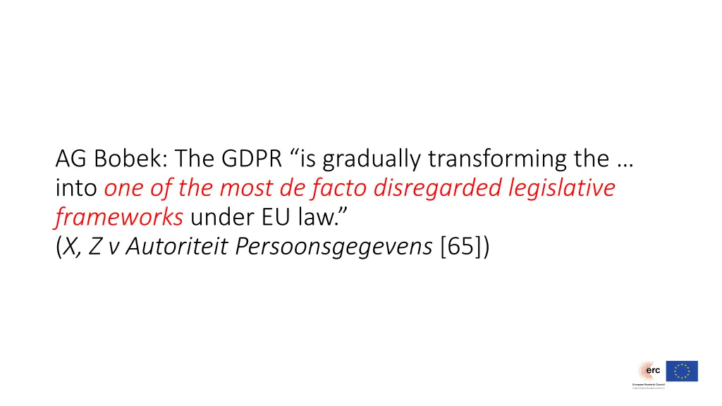 ag bobek the gdpr is gradually transforming