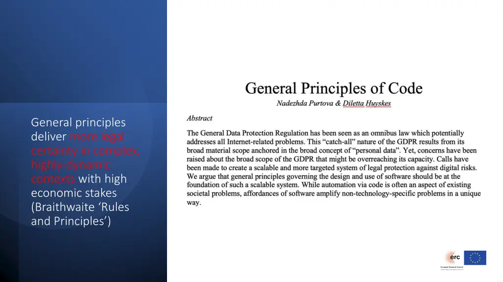 general principles deliver more legal certainty