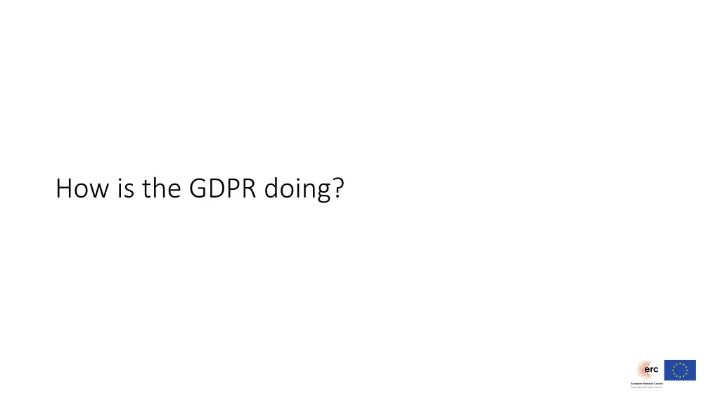 how is the gdpr doing