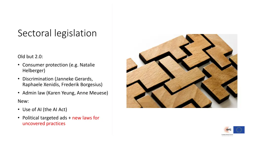 sectoral legislation