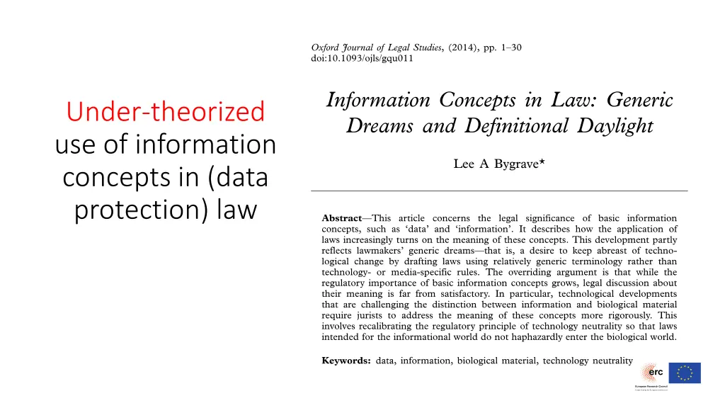 under theorized use of information concepts
