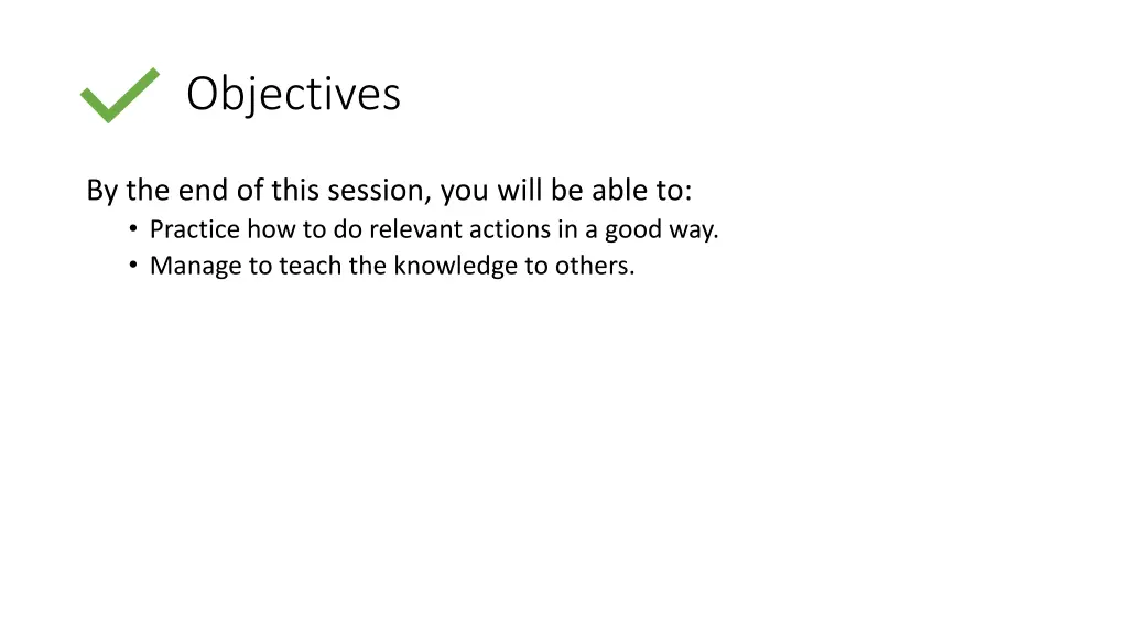 objectives