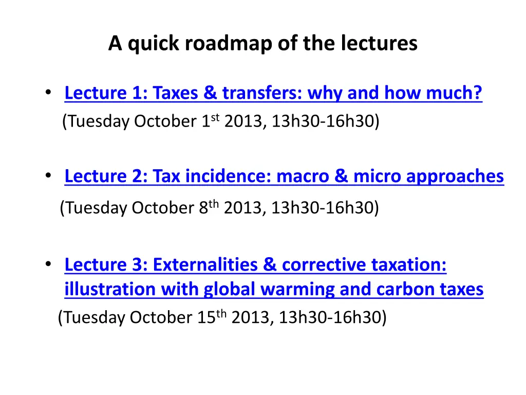 a quick roadmap of the lectures