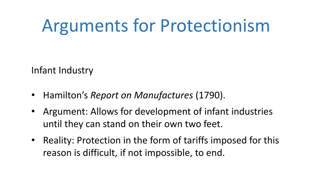 arguments for protectionism 2