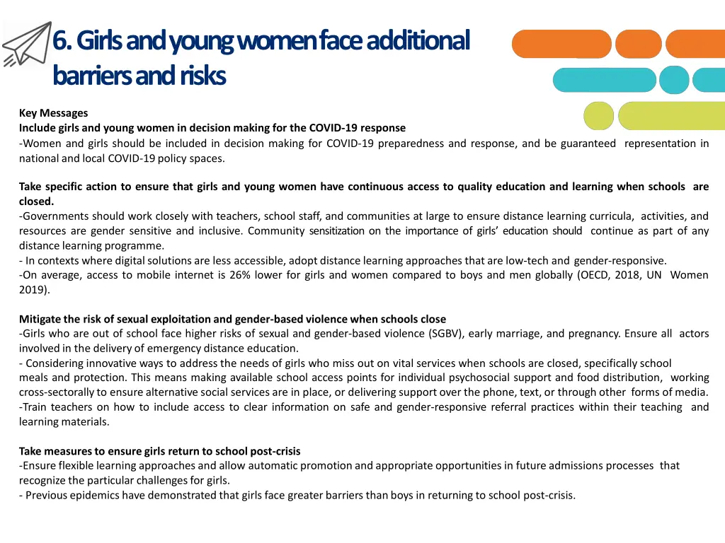 6 girls and young women face additional barriers