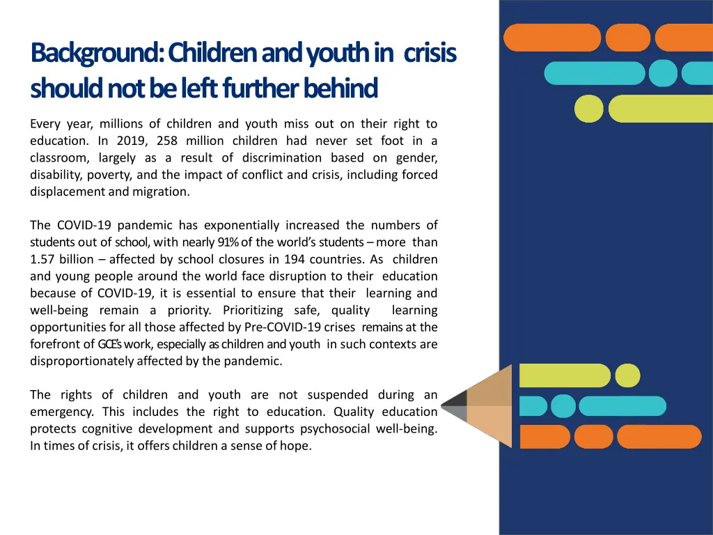 background children and youth in crisis should