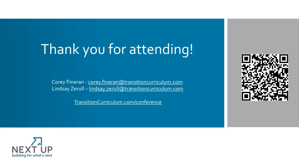 thank you for attending