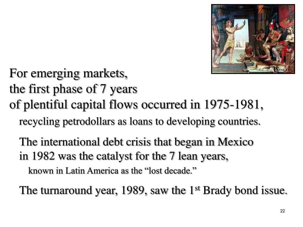for emerging markets the first phase of 7 years