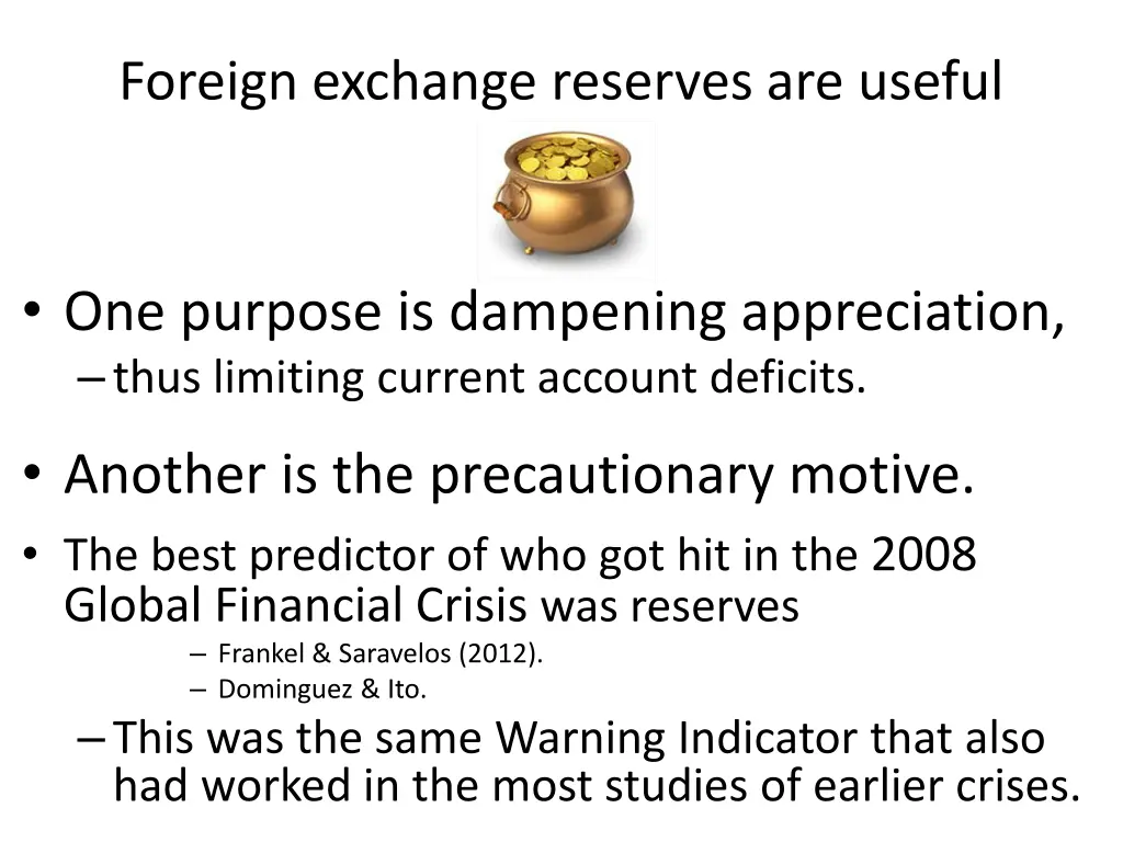 foreign exchange reserves are useful