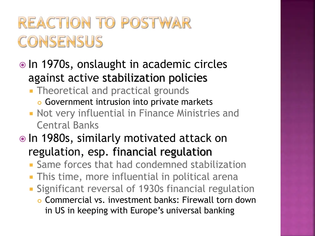 reaction to postwar consensus