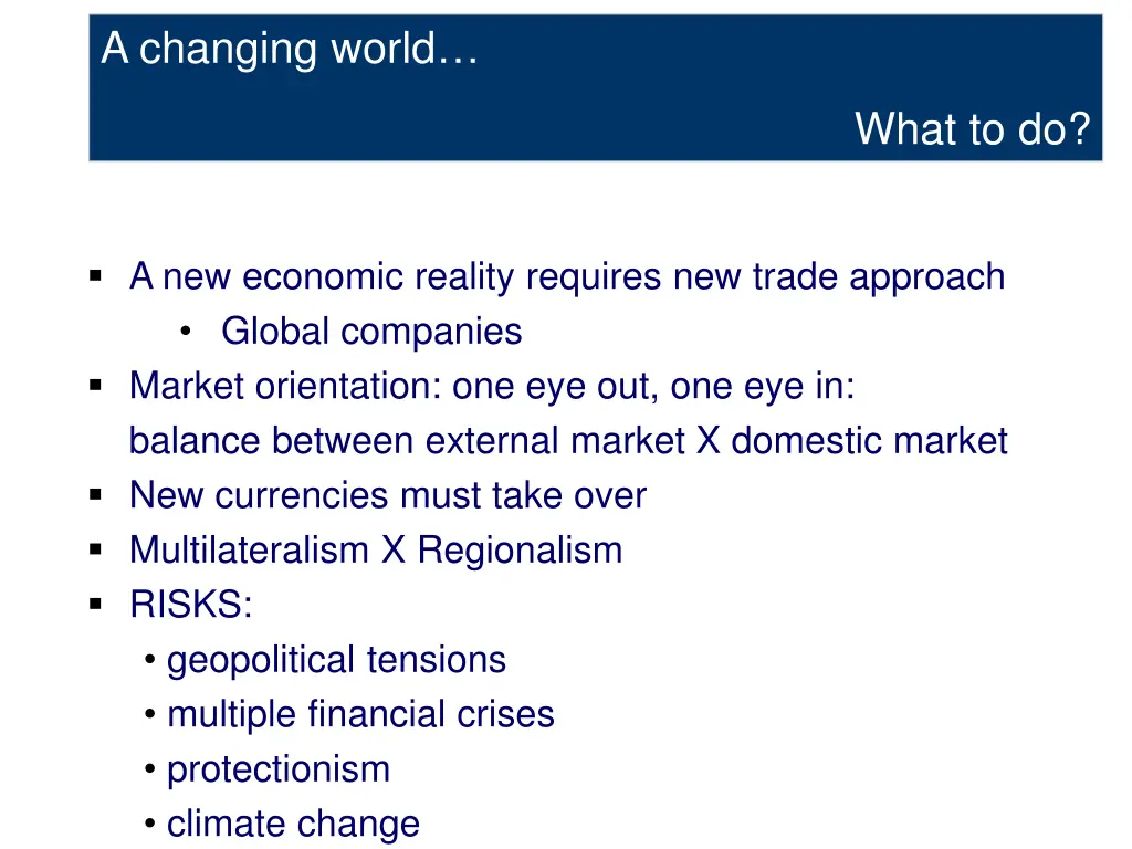 a changing world