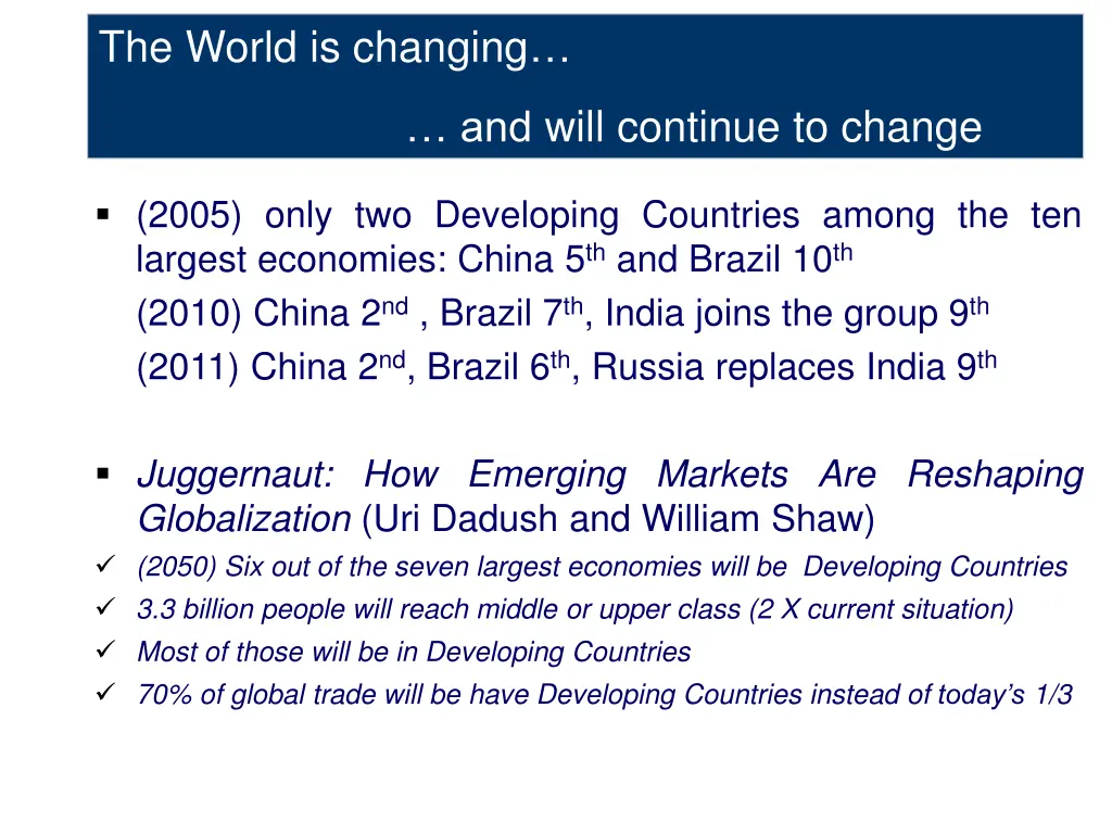 the world is changing