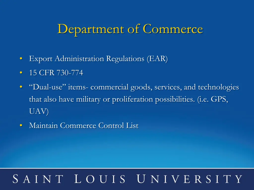 department of commerce