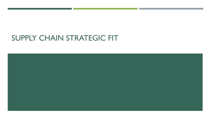 supply chain strategic fit
