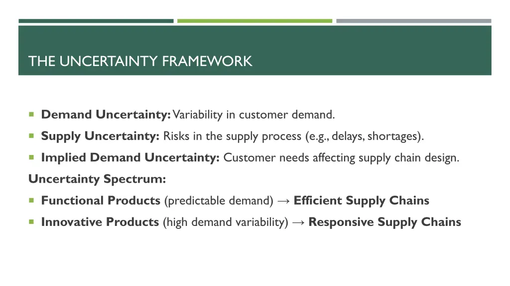 the uncertainty framework