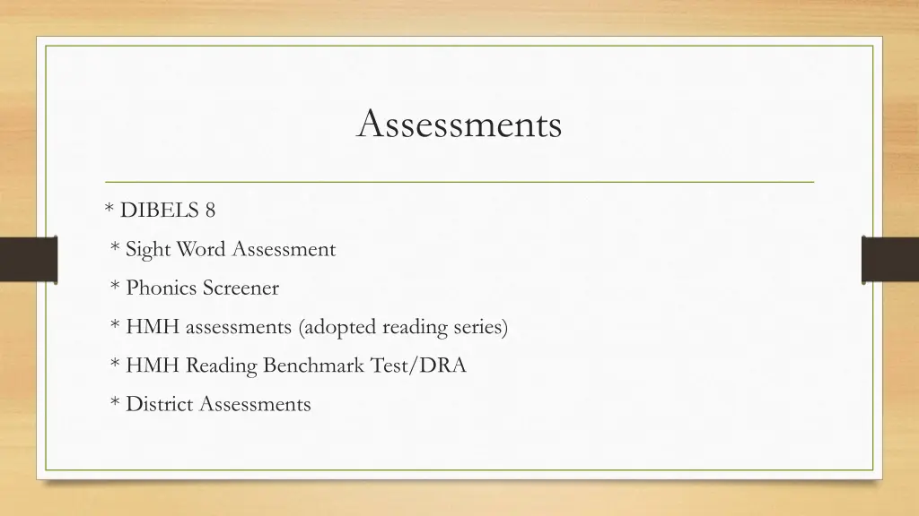 assessments