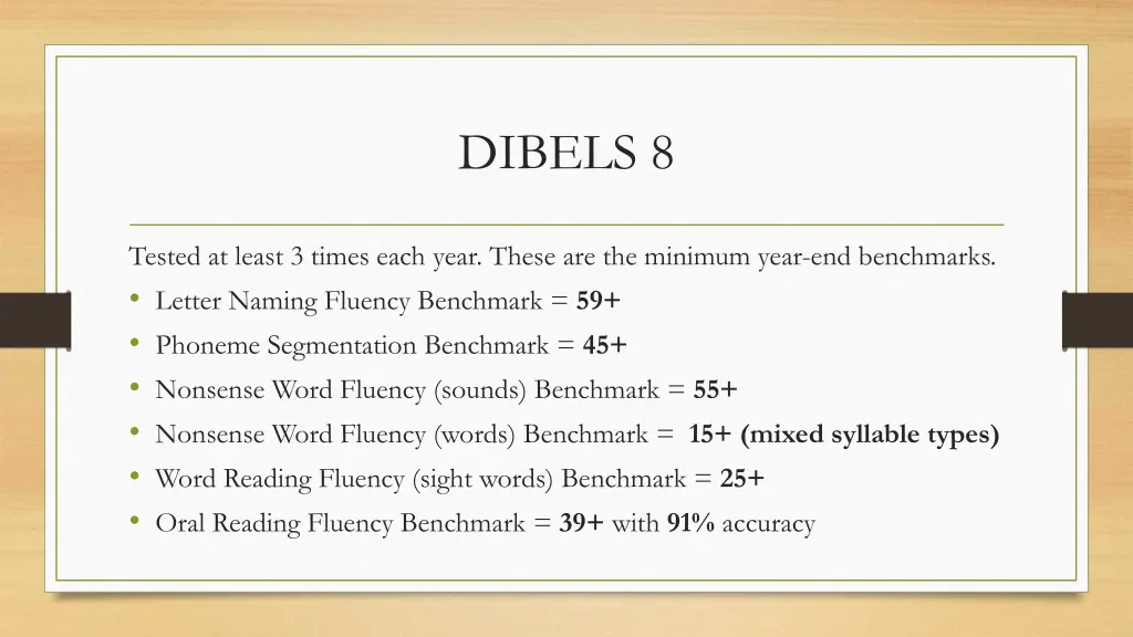dibels 8