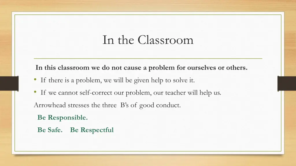 in the classroom