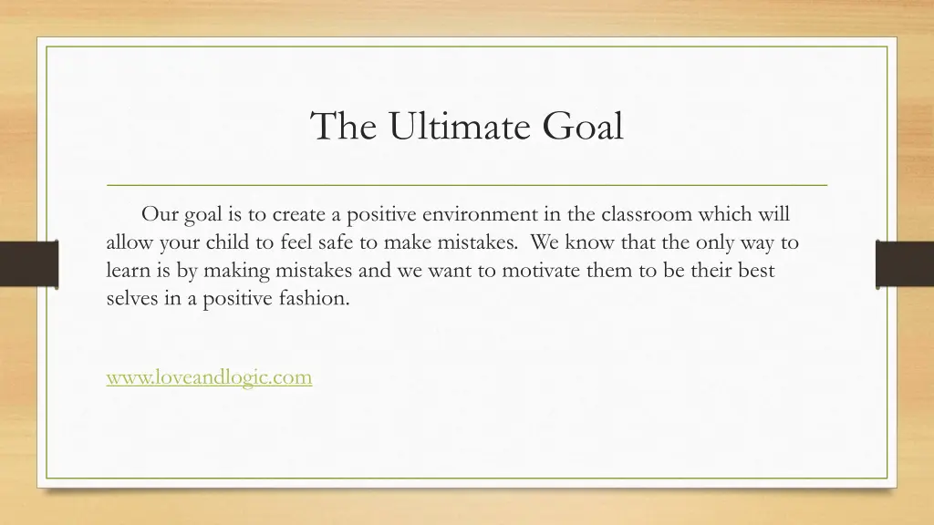 the ultimate goal
