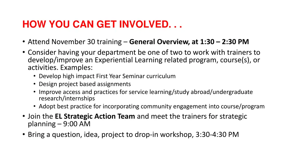 how you can get involved