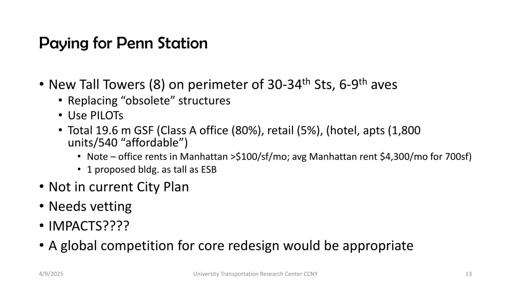 paying for penn station