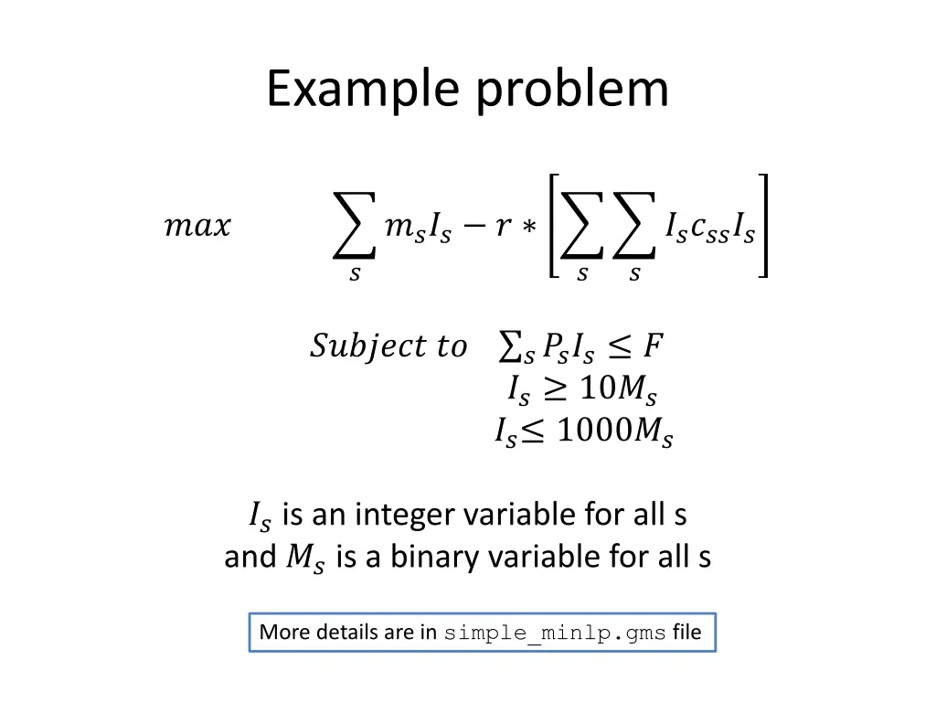 example problem
