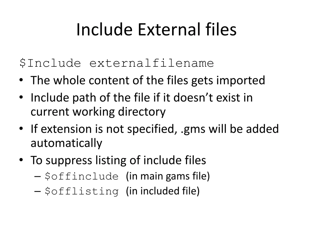 include external files