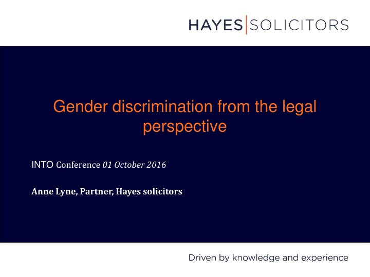 gender discrimination from the legal perspective