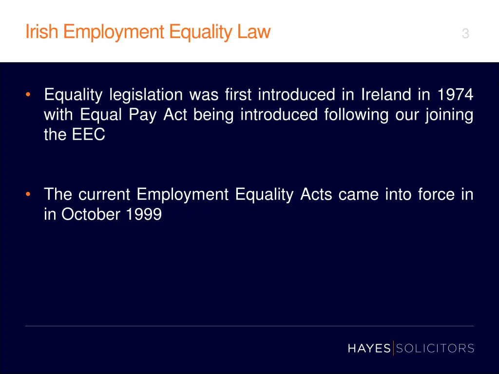 irish employment equality law