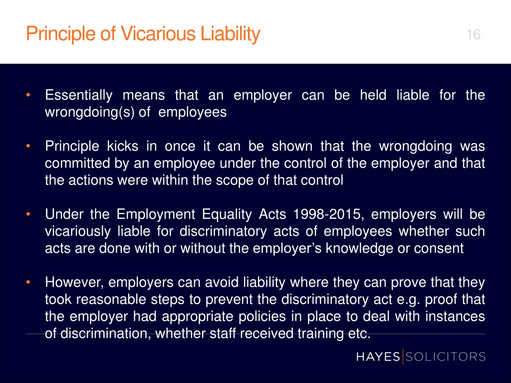principle of vicarious liability