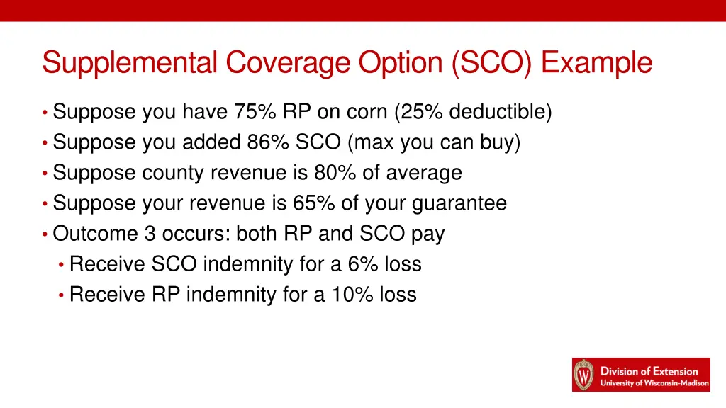 supplemental coverage option sco example