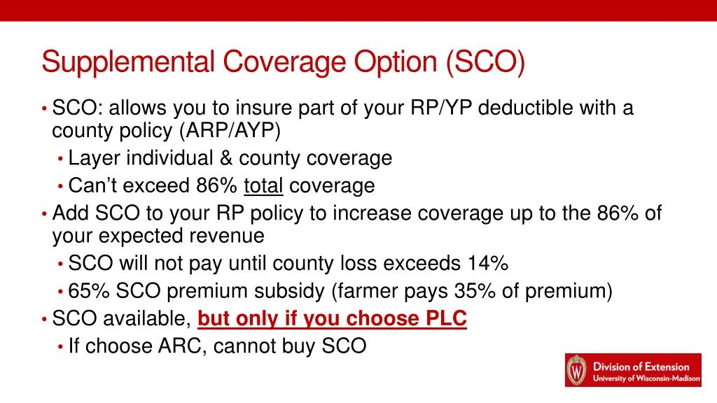 supplemental coverage option sco