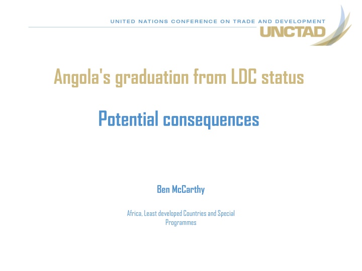 angola s graduation from ldc status