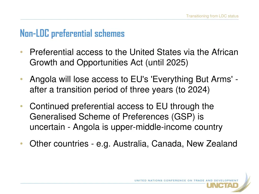 transitioning from ldc status 3