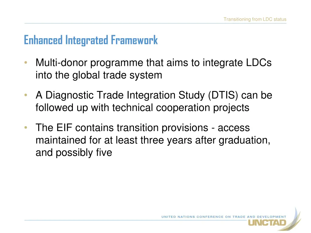 transitioning from ldc status 6