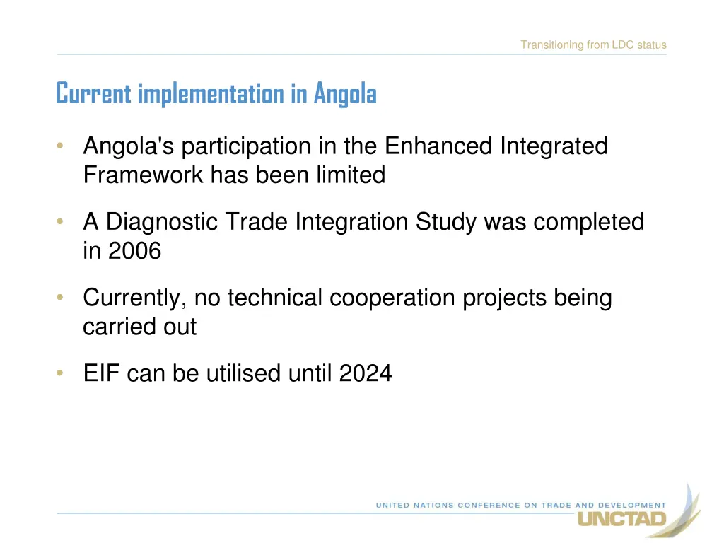 transitioning from ldc status 7