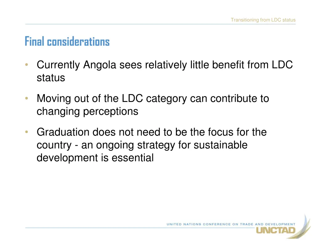 transitioning from ldc status 8