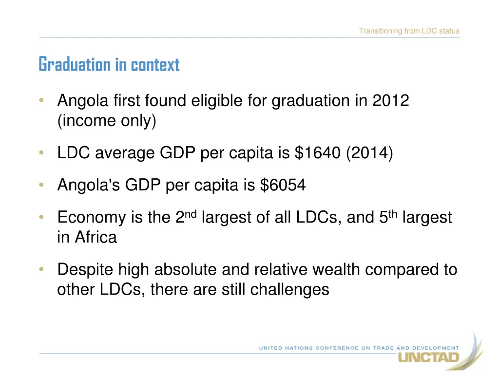 transitioning from ldc status
